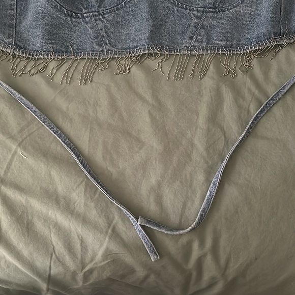 DENIM TIE UP TOP - Picture 3 of 3